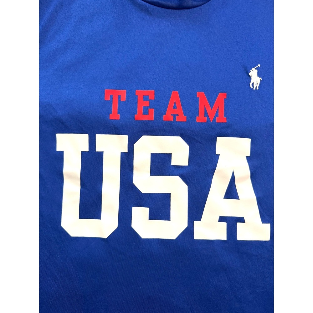 Polo Ralph Lauren Men's S Team USA Olympic Paralympic Official TShirt Blue - Picture 5 of 9
